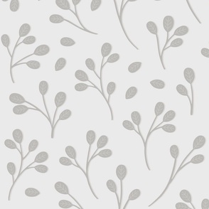 leaf shadows in neutral colors on gray background