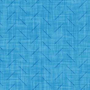 Minimal herringbone on linen texture simple cobalt arrow lines on distressed electric blue