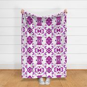 Romantic Floral Pattern Number On White