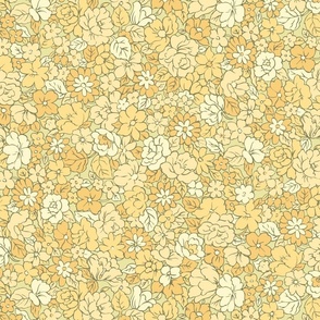 Custom Ditsy Floral Daffodil Yellow