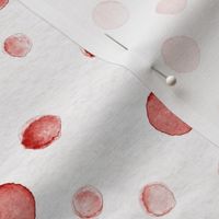 juicy strawberry coordinate - watercolor red dots - watercolor dots fabric and wallpaper