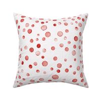 juicy strawberry coordinate - watercolor red dots - watercolor dots fabric and wallpaper