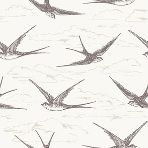 Swallows Flying gracefully