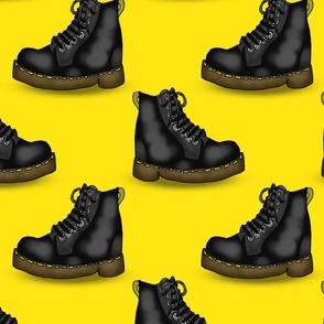 Combat Boots (Caution Tape Yellow large scale)