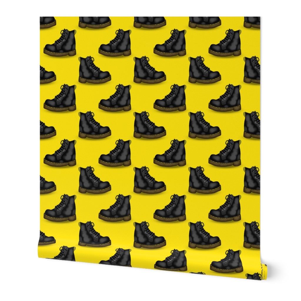 Combat Boots (Caution Tape Yellow)