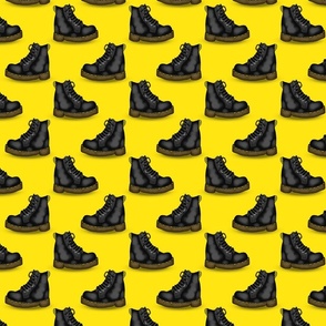 Combat Boots (Caution Tape Yellow small scale)