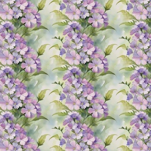 Watercolor Purple Verbena