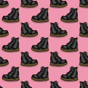 Combat Boots (Rose Pink)