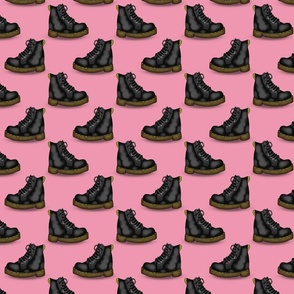 Combat Boots (Rose Pink small scale)