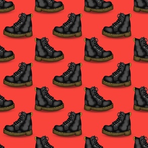 Combat Boots (Red)