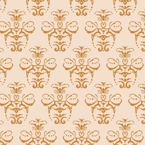 Damask Delight - bronze - Large (L) Scale - elegant, classic, royal, sophisticated, traditional, timeless