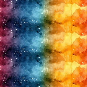 Bold, Vibrant Abstract Rainbow Watercolor Texture