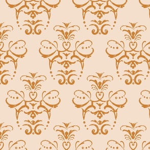 Damask Delight - bronze - XLarge (XL) Scale - elegant, classic, royal, sophisticated, traditional, timeless
