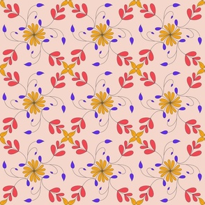 Beautiful minimal floral seamless pattern design