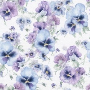  Purple Petals: A Charming Mid-Century Cottage Floral Delight