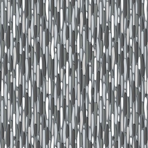 Abstract Lines and Stripes in White Grey and Dark Grey on Grey -Medium