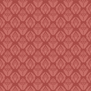 Damask in Coral and Rose - Small Version