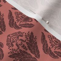 Damask in Rose and Burgundy - Small Version