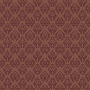 Damask in Rust and Burgundy - Small Version