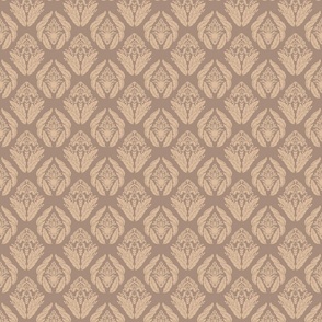 Damask in Taupe and Light Taupe - Small Version