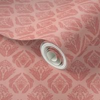 Damask in Vintage Rose and Rose - Small