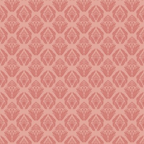 Damask in Vintage Rose and Rose - Small Version