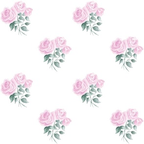 Pink Rose Bouquet 4" Motif | 10x10 Repeat