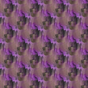 Basket of Penguins Purple Abstract