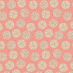 White Donuts in Pink - Small