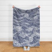 Undulations in Coastal - blue and white - Large 24in  (23-04-03-M)