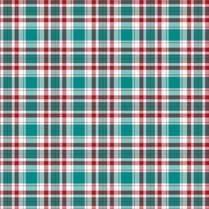 FS Cherry Red, Teal and White Plaid