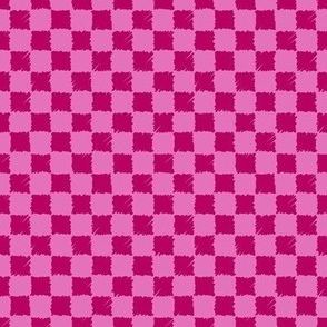 C010 - Small scale organic irregular textured checkers in bold retro colors for funky unisex kids and adult apparel, table runners, napkins, kitchen decor, table cloth, quilting, duvet covers and bed sheets