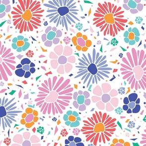 Colorful Floral Party- Medium Print