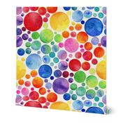 Rainbow Watercolor Party Bubbles