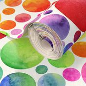 Rainbow Watercolor Party Bubbles