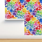 Rainbow Watercolor Party Bubbles