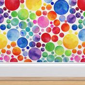 Rainbow Watercolor Party Bubbles