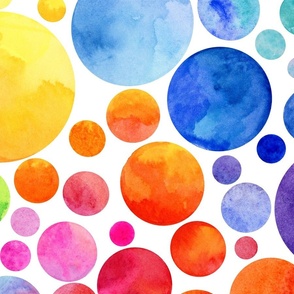 Rainbow Watercolor Party Bubbles