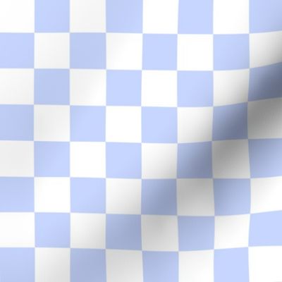 Small // Retro Checker Checkerboard in Cornflower Light Blue