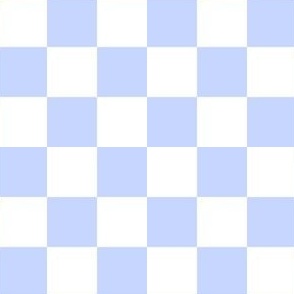 Small // Retro Checker Checkerboard in Cornflower Light Blue