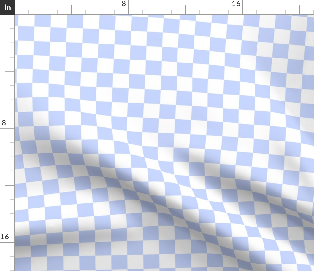 Small // Retro Checker Checkerboard in Cornflower Light Blue