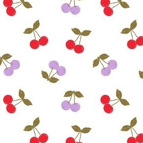 mini micro // tiny cherries Tossed Purple and Red Cherries