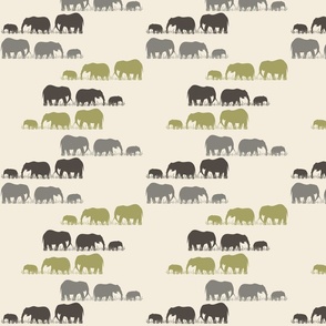 Sweet Baby Elephants in a Row