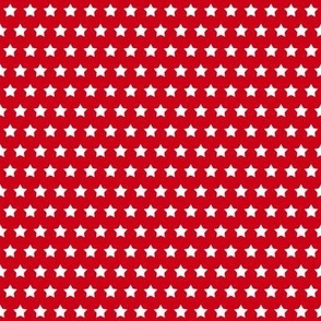 Small  half inch White Stars On Red