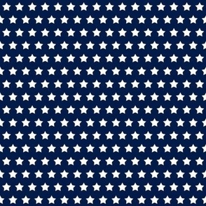 Small  half inch White Stars On Dark Blue