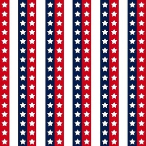 Red, white and blue half inch stars and stripes