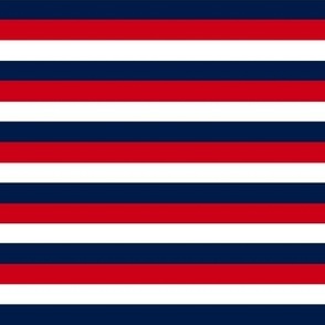 red,white,blue, stripe half inch horizontal