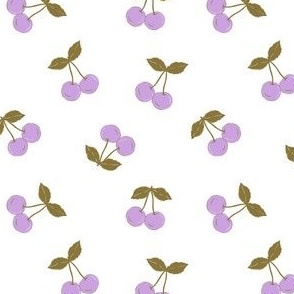 mini micro // tiny cheerful kitsch purple lilac cherries tossed