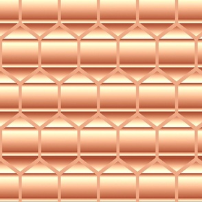 honeycombs stretched vertically, geometry, gradient, degrade, peach fuzz, minimalism, monochrome