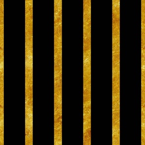 Black and gold faux gilded stripe. Foil Effect